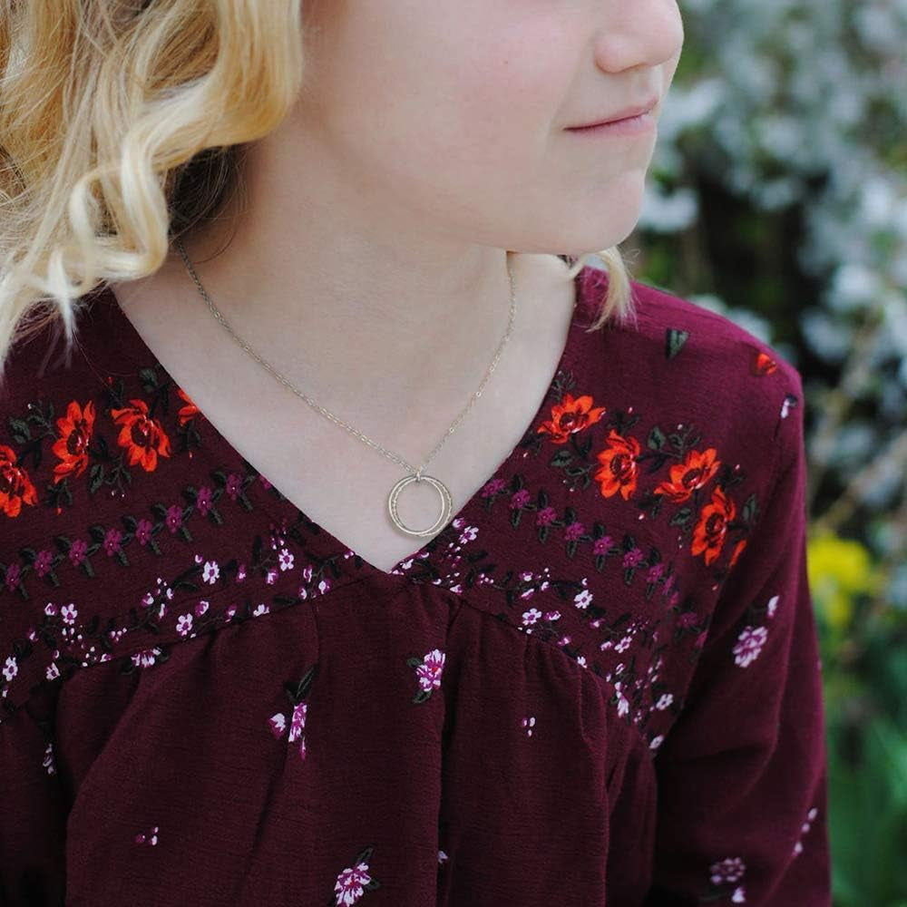 Infinity Circle Necklace - Perfect for Granddaughter, Daughter, Aunt, Sister-In-Law, Grandma of the Groom, Cousin, and Friendship Gifts