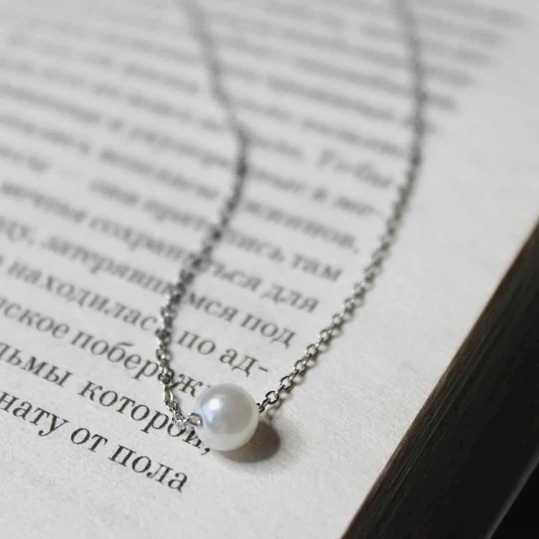 Stainless Steel Choker Imitated Pearl Necklaces for Women Gold Color Layered Chain Necklace Jewelry