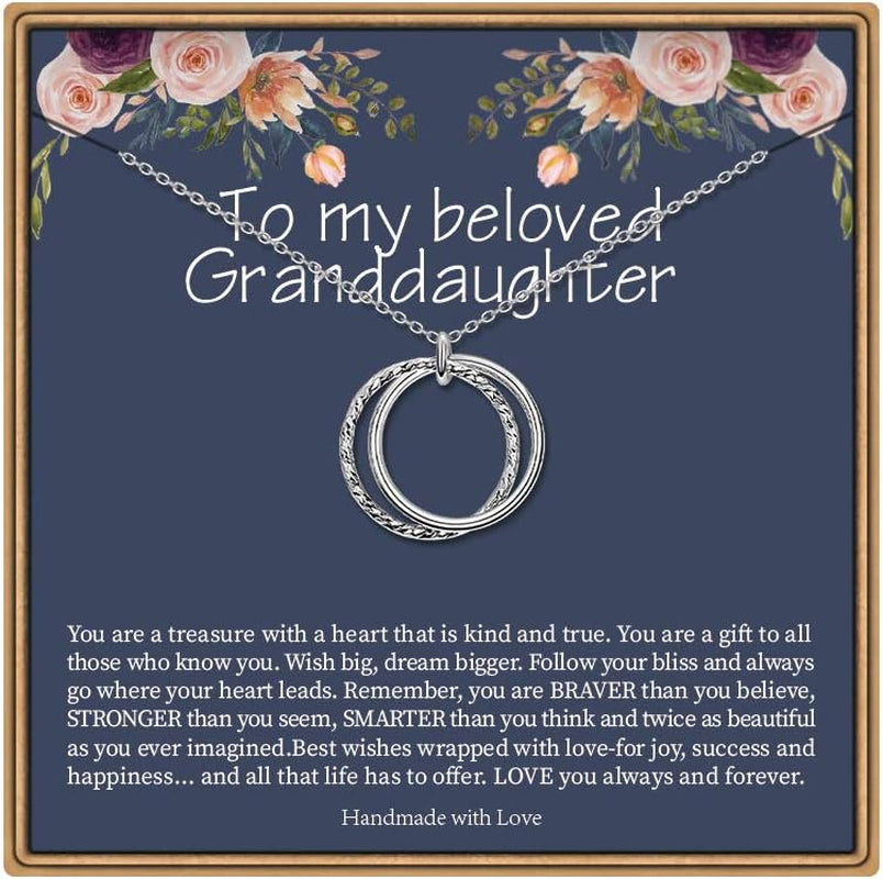 Infinity Circle Necklace - Perfect for Granddaughter, Daughter, Aunt, Sister-In-Law, Grandma of the Groom, Cousin, and Friendship Gifts